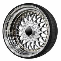 Jantes en aluminium 6061-T6 forgées sur mesure, finition usinée argentée, maille complexe, 18-24 pouces avec rebord profond et rivets