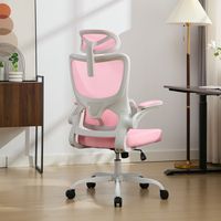 Chaise élévatrice ergonomique de jeu pivotante rose moderne Design en maille à la mode pour les filles, le bureau et la maison.