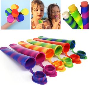 2025 nóng bán tùy chỉnh tái sử dụng ICE Pop Gói Túi Silicone Cube Khay hộp Silicone Ice Cream công cụ Popsicle khuôn cho Ice Cream - Product Image 2