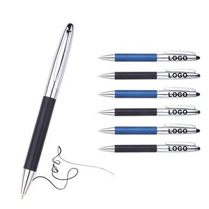 Bolígrafo de Metal con Diseño Novedoso y Logotipo Personalizado, con Punta de Bola de Cuero PU, con Impresión Publicitaria Empresarial, Escritura de 1.00 mm - Product Image 1