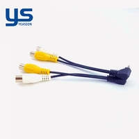 Cable Adaptador Portátil Personalizado con Interfaz de Cámara de 3.5mm TRRS a Salidas Duales RCA Hembra en Forma de L con Agarre Antideslizante al por Mayor