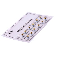 Nouveau anneau de nez magnétique Non percé, 12 pièces/carte, boucle d'oreille, Cartilage, Labret, faux tricheur, piercing magnétique, bijoux