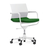 Chaise de conférence ergonomique exécutive en tissu certifiée TUV, accoudoirs en PP, siège en mousse haute densité, hauteur réglable, pivotante