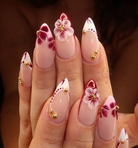 <span class=keywords><strong>Faux</strong></span> ongles en acrylique 3D sculptés en forme de fleur, durables et légers |   Options de couleurs blanches, <span class=keywords><strong>pastel</strong></span> et vives - Product Image 1
