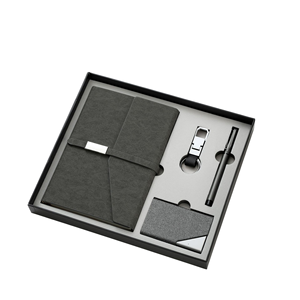 Set Regalo Aziendale con Taccuino in Pelle PU, Penna in Metallo, <span class=keywords><strong>Portachiavi</strong></span> e Porta Biglietti da Visita per Promozione Aziendale - Product Image 2