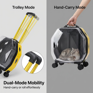 Moda büyük kapasiteli şeffaf sırt çantası kolay taşıma arabası köpekler için yeni plastik Pet malzemeleri Pet malzemeleri havalandırma - Product Image 5