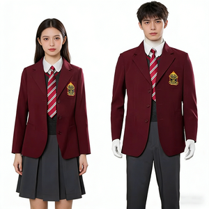 Uniforme scolaire d'hiver personnalisé de couleur bordeaux pour filles, styles internationaux, Australie, Royaume-Uni, États-Unis, Allemagne, <span class=keywords><strong>France</strong></span>, Canada, Espagne - Product Image 1