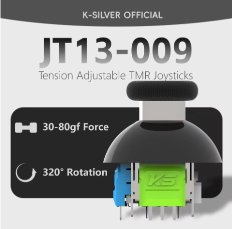 K-Silver JT13-009 Adjustable TMR Magnetic Joystick 30-80gf Anti-<strong>Drift</strong> Replacement <strong>Stick</strong> for PS4 for <strong>PS5</strong> <strong>Controller</strong> Gamepad