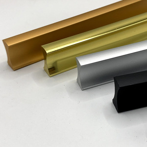 Aluminum Alloy <b>Bar</b> Handle Drawer Cabinet Door Handle Minimalist Design Durable Solid Long Thickened <b>Straight</b> Handle - Product Image 2