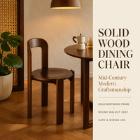 Chaise de salle à manger empilable en bois massif de style nordique, design Rey, pour petits appartements, chaise de bureau minimaliste vintage populaire avec dossier