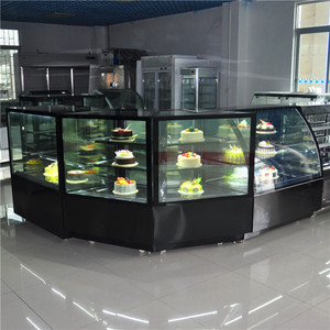 Vitrina de vidrio para nevera, expositor de pastel refrigerado curvo profesional - Product Image 4