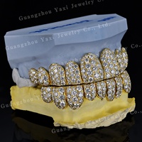 Grillz dentaire Hip Hop personnalisé en or massif 14K avec Moissanite VVS de laboratoire taille brillant, certifié par un tiers, unisexe