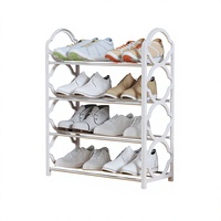 Étagère à chaussures multi-niveaux, organisateur de rangement pour chaussures, gain de place, montage sans outils, étagère de présentation de chaussures minimaliste multifonctionnelle