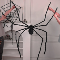 Décorations d'Halloween en toile d'araignée en plastique et peluche, séchage rapide, impression numérique, extra grande taille, pour salle d'évasion et aménagement de fête