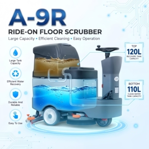 <span class=keywords><strong>Autolaveuse</strong></span> autoportée Alton A-9R 760 mm à double brosse avec panneau numérique pour le nettoyage des sols durs en milieu hospitalier et scolaire, machine de lavage de sols industrielle - Product Image 2