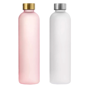 Botella de Agua de Lujo 2026 de 1000 ml con Degradado Esmerilado, Venta al por Mayor, Logotipo Personalizado, Tapa de Acero Inoxidable, Gran Capacidad, para Deportes y Gimnasio - Product Image 1