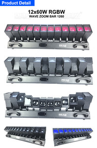 12x60W RGBW LED Pixel Bar di chuyển đầu ánh sáng Zoom chùm rửa DMX512 cho buổi hòa nhạc tổ chức sự kiện DJ Câu lạc bộ ánh sáng sân khấu - Product Image 5