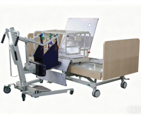 Lit médical électrique réglable pour soins à domicile avec élévateur de transfert de patient intégré pour utilisateurs handicapés