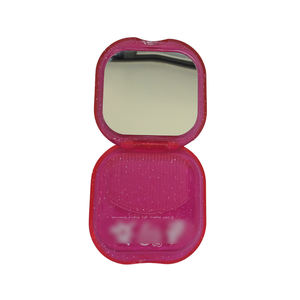 <span class=keywords><strong>Mini</strong></span> <span class=keywords><strong>miroir</strong></span> de poche à paillettes avec peigne, petit volume, outil de maquillage portable pour sacs, utilisation en voyage, design léger rose, OEM ODM - Product Image 2