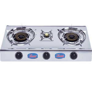 Table de cuisson à gaz en acier inoxydable 2 brûleurs avec allumeur, plaque de cuisson de cuisine de classe A pour usage domestique - Product Image 1
