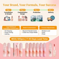 Gloss à lèvres mat naturel repulpant, végan, waterproof, à l'huile, avec logo personnalisé pour le maquillage quotidien, gloss à lèvres personnalisé