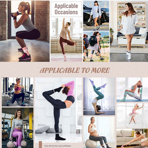 Chất Lượng Cao Mờ Crew Mắt Cá Chân Logo Grippy Thiết Kế Phụ Nữ Nén Cotton Thể Thao Chống Trượt Yoga Pilates Tùy Chỉnh Grip Vớ - Product Image 2