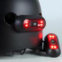Feu arrière de sécurité pour casque de moto, clignotant, rechargeable, étanche, à LED
