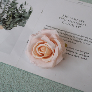 Nouveauté, têtes de fleurs artificielles en soie colorées, grandes, vente en gros, fleurs artificielles, roses pour la décoration de mariage - Product Image 5