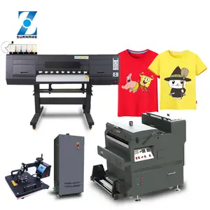 zhousurname Pet Film roll Printing Heat Transfer Digital T shirt print dtf inkjet printer With Powder Shaker dryer