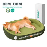 Nouveau design personnalisé, coussin pour chien et chat en mousse à mémoire de forme antidérapante, OEM ODM, apaisant, imperméable, housse amovible lavable, emballage carton