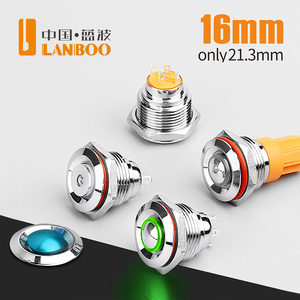 สวิตช์ปุ่มกดโลหะ LANBOO LB16E, IP65: สำหรับงานควบคุมอุตสาหกรรม, เครื่องจักร, ตู้ไฟฟ้า, ฯลฯ - Product Image 5