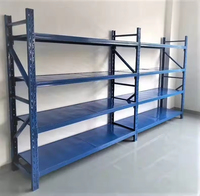 Système de rayonnages et étagères empilables multicouches en acier léger à 4 niveaux, pliables, pour garage et entrepôt à longue portée
