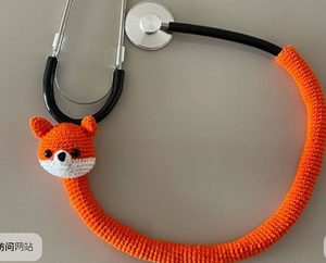 Funda de Estetoscopio Pediátrico con Diseño de Animales de Ganchillo, Funda de Estetoscopio de Jirafa de Ganchillo, Felpa Suave, para Regalo Médico para Enfermeras - Product Image 3