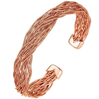 Bracelet magnétique unisexe en cuivre pur à 99,95 %, ajustable, design vintage, torsadé et rayé, vente en gros d'usine