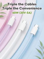 Câble USB-C Zowie ACU-331 1M en Cuivre Pur 60W Charge Rapide Gaine Tressée Transfert de Données iOS 15/16 S24/S23/S22