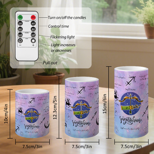 Ensemble <span class=keywords><strong>de</strong></span> 3 bougies LED sans flamme Signe du Zodiaque <span class=keywords><strong>Sagittaire</strong></span> avec té<span class=keywords><strong>l</strong></span>écommande, personnalisées, directement <span class=keywords><strong>de</strong></span> <span class=keywords><strong>l</strong></span>'usine, pour décoration d'intérieur et événements sur le thème <span class=keywords><strong>de</strong></span> <span class=keywords><strong>l</strong></span>'astrologie - Product Image 6