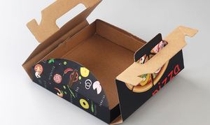 קופסאות נייר חד פעמיות להדפסה אישית לאריזת אוכל, סושי, בנטו, עוגות, וופלים ופיצה, עם ידיות ולוגו. - Product Image 4