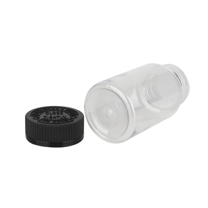 100cc 100ml Wide Mouth Clear Round Empty Pill Bottles <strong>Tablet</strong> Capsule Plastic Bottle <strong>Container</strong> With Black Child-resistant Lids - Product Image 5