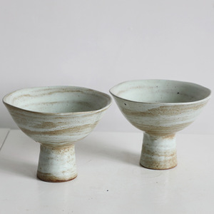 Forno in gres <span class=keywords><strong>ceramica</strong></span> trasformato in ciotola da tè giapponese ciotola da dessert ampia ciotola da frutta bianca - Product Image 1