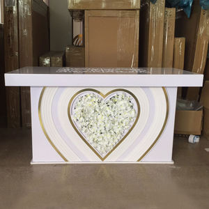 أحدث تصميم أبيض أكريليك طاولة زفاف حامل طاولة حبيبة لديكورات حفلات الزفاف والحدث - Product Image 2