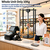 Pantalla LED Giratoria Portátil para Interiores, para Promoción en Tiendas y Metro, con Efecto Visual 3D, Señalización Digital, Reproducción USB