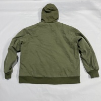 Veste de travail personnalisée en toile de coton 100% avec doublure, coupe ample, fermeture éclair, effet délavé, style ouvrier, à capuche