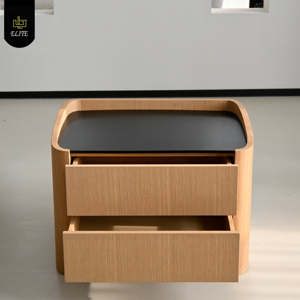 Đầu giường với 2 ngăn kéo, đứng Đêm HiệN ĐạI giữa thế kỷ với lưu trữ cho phòng ngủ, bàn đầu giường bằng gỗ có tay cầm chắc chắn - Product Image 2