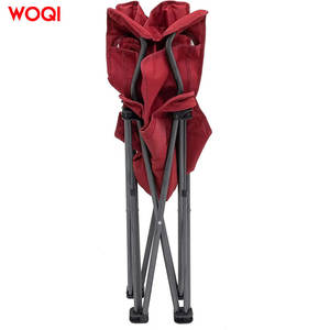 Silla de playa plegable Woqi para exteriores, roja, de tela Oxford 600D, con portavasos y bolsillo de almacenamiento. - Product Image 3