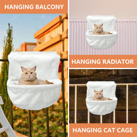 Lit pour animaux de compagnie portable avec cadre en fer, motif uni, housse amovible lavable, confortable et écologique, fourni directement par l'usine