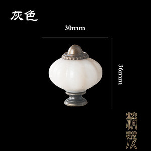 Jingmao Round Acrylic Drawer <b>Knob</b> 30mm White Traditional Style Furniture Handle - Product Image 1