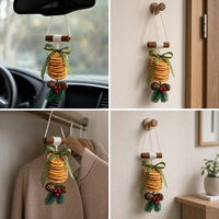 Coffret cadeau de sachets parfumés pour voiture, design rustique aux senteurs d'agrumes de Noël
