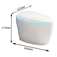 Offre Spéciale de forme ronde électronique en céramique Wc Intelligent cuvette de toilette en céramique une pièce salle de bain Wc automatique toilettes intelligentes