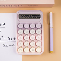 Calculatrice de bureau multifonctionnelle à 8 chiffres bureau école batterie dégradé financier rose violet couleur calculatrice bureau cadeau