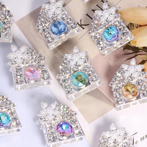 2025 New Design Lucite Crystal Windmill House Beads Rhinestone Loose Beads for DIY Jewelry <b>Pens</b> & Phone Chains Accessories - Product Image 2